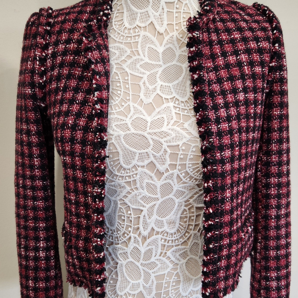 Hugo Boss Red and Black Tailored Blazer - Picture 2 of 15